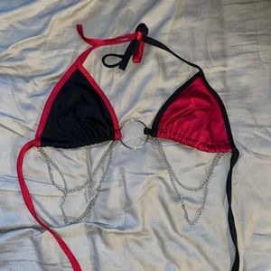 Tiffany Jean rave top with chains